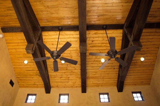 Family Room Truss Beams